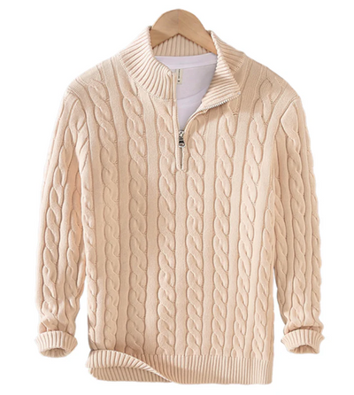 Ivan | Strik-sweater med lynlås