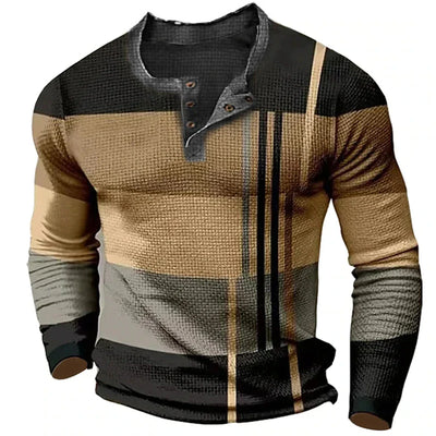 Mikey | Stilfuld Color Block Henley Skjorte