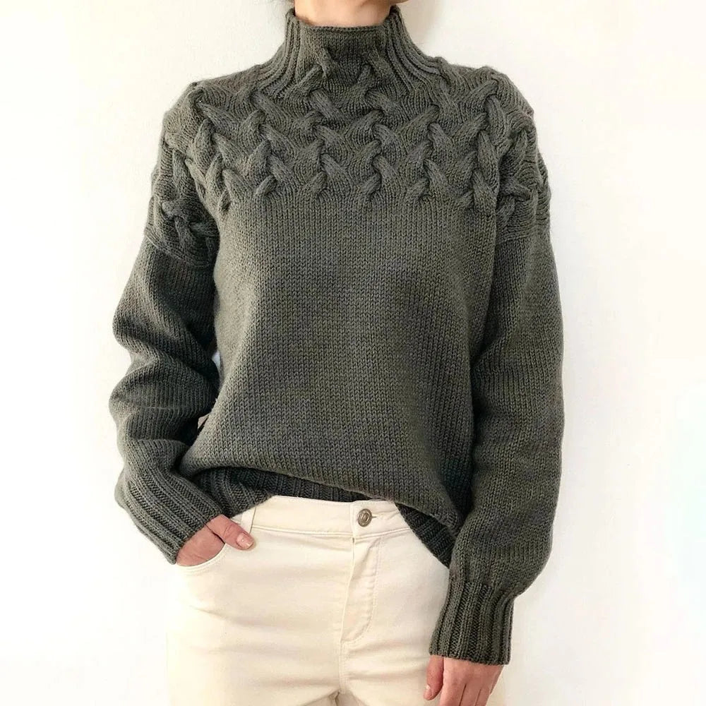 Lilith | Hyggelig Kabelstrikket Rullekravesweater