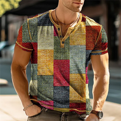 Benjamin | Farveblok Patchwork Skjorte