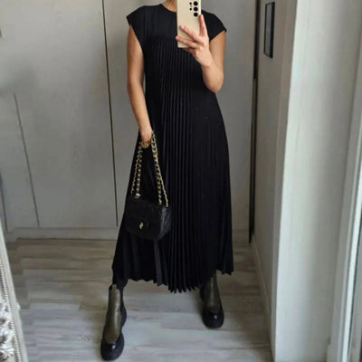 Tamara | Elegant Plisseret Maxikjole