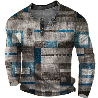 Mikey | Stilfuld Color Block Henley Skjorte