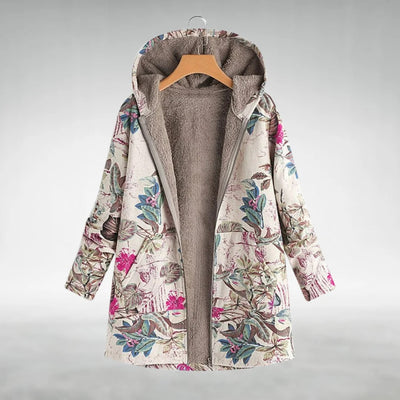 Bettina | Stilfuld Blomstret Fleecejakke