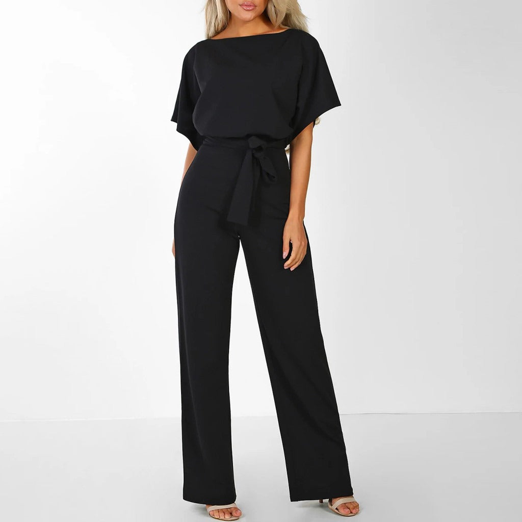 Clarissa™ | Elegant Bæltebelagt Dame Jumpsuit
