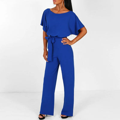 Clarissa™ | Elegant Bæltebelagt Dame Jumpsuit