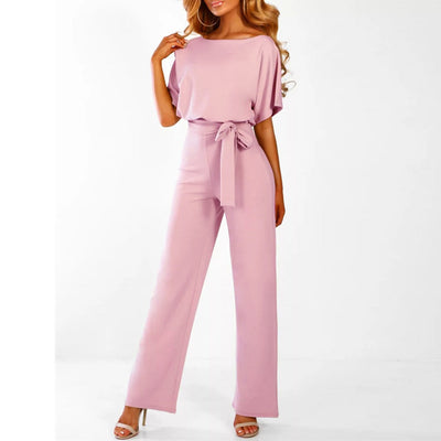 Clarissa™ | Elegant Bæltebelagt Dame Jumpsuit
