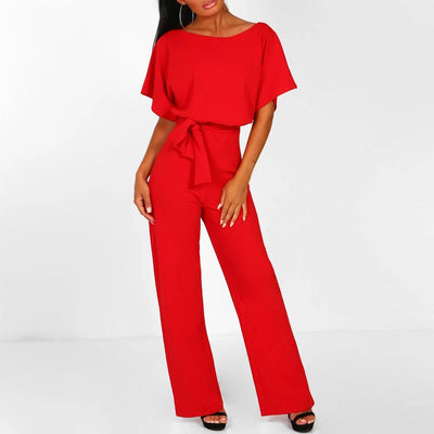 Clarissa™ | Elegant Bæltebelagt Dame Jumpsuit