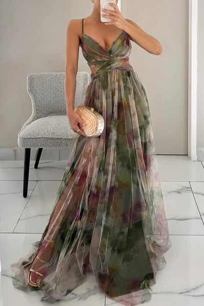 Dorte | Blomster Maxi Kjole
