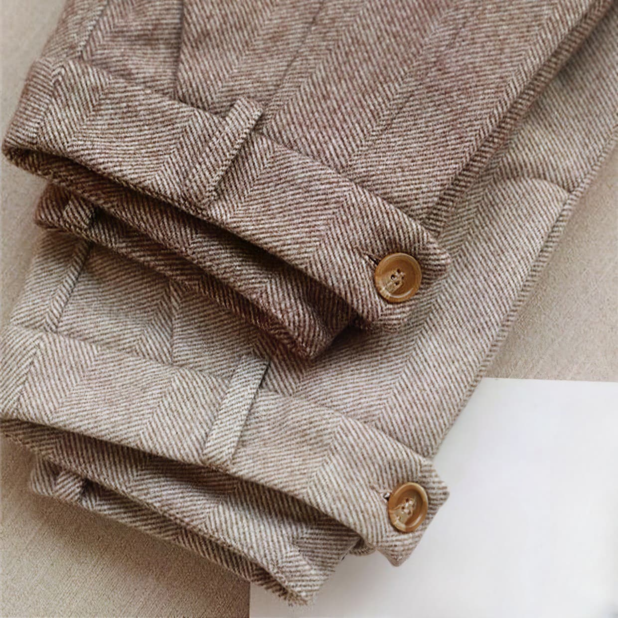 Lea | Kvinders Herringbone Plisserede Bukser
