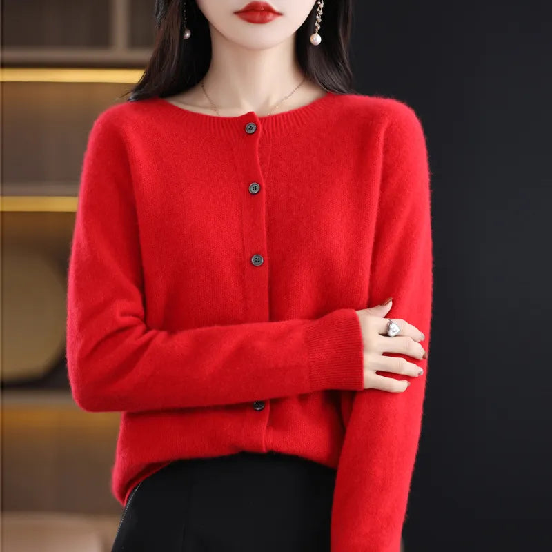 Annika™ - Blød og elegant uldcardigan
