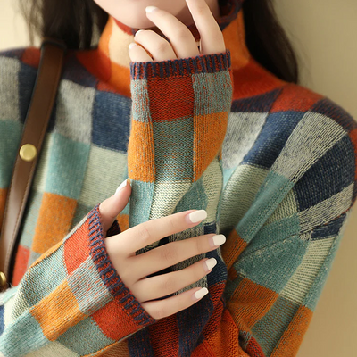 Signe | Stilfuld Løs-Fit Ternet Sweater