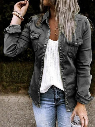 Margot | Stilfuld Knaplukket Utility Skjorte