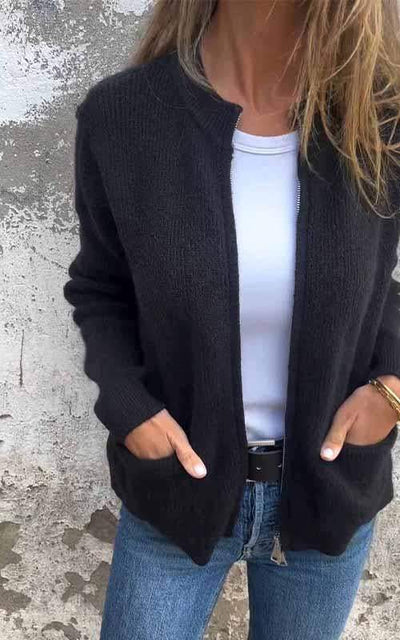 Ulrike | Stilfuld cardigan med lynlås