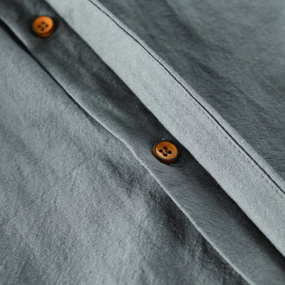 Niels | Stilfuld Button-Up Skjorte med Mandarin Krave
