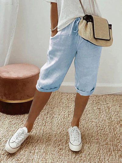 Maren | Komfortable Shorts med Oprullet Kant