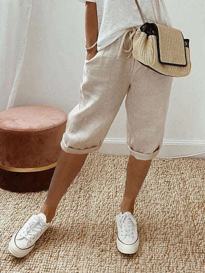 Maren | Komfortable Shorts med Oprullet Kant