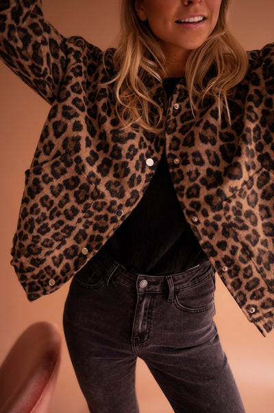 Elodie | Smart Jakke med Leopardprint