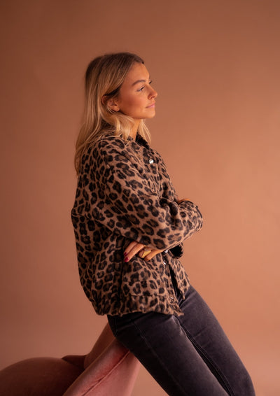 Elodie | Smart Jakke med Leopardprint