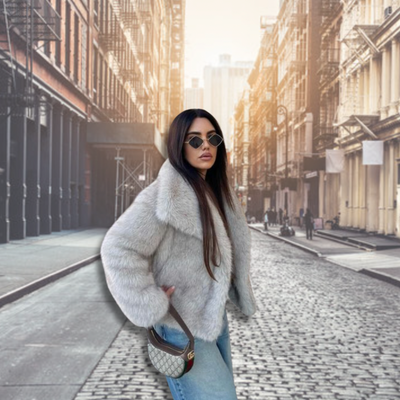 Thilde | Stilfuld Faux Fur Frakke